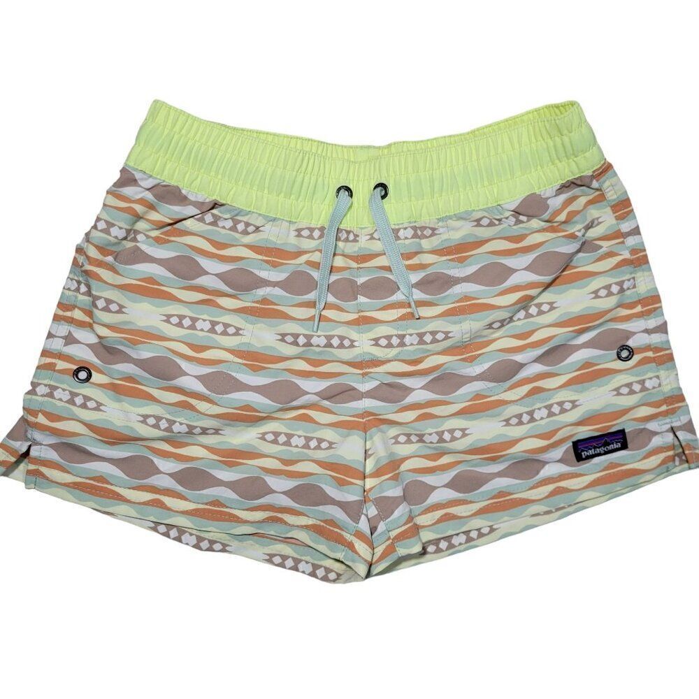 Patagonia Girls Costa Rica Baggies Shorts Size Large (12) Nylon Unlined Hybrid